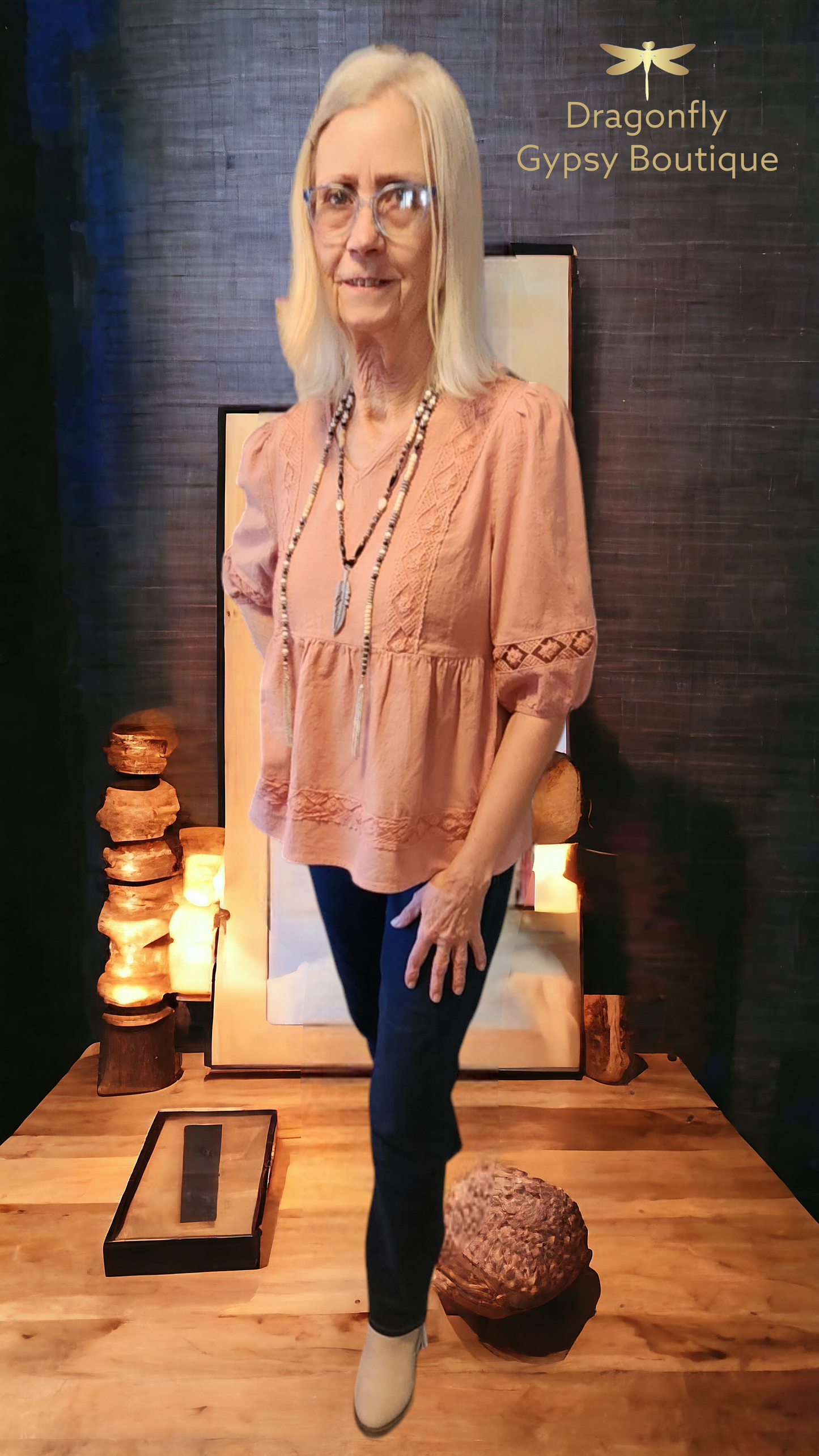 Pink rose top