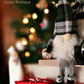 Sitting Green Plaid Long Leg Santa Gnome