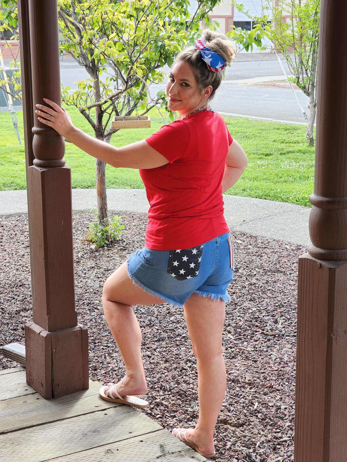 Stressed Patriotic Shorts