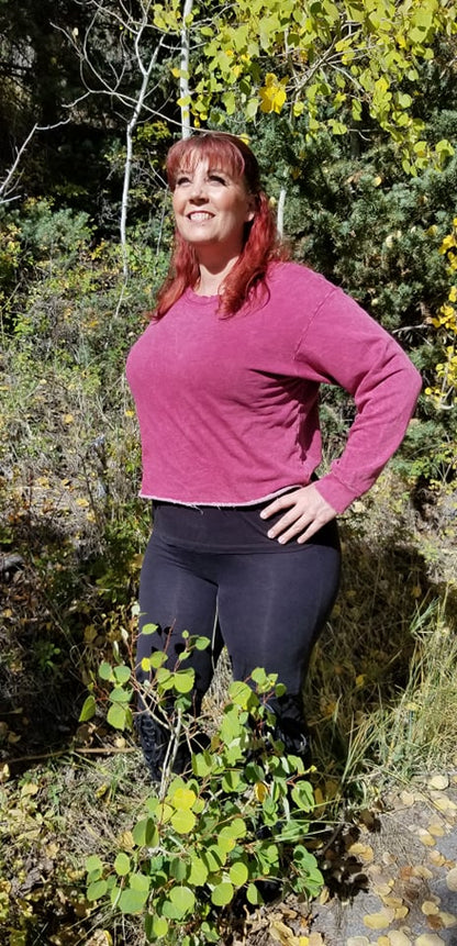 Washed French Terry Cropped Sweatshirts
