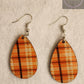 Orang and Brown Plaid