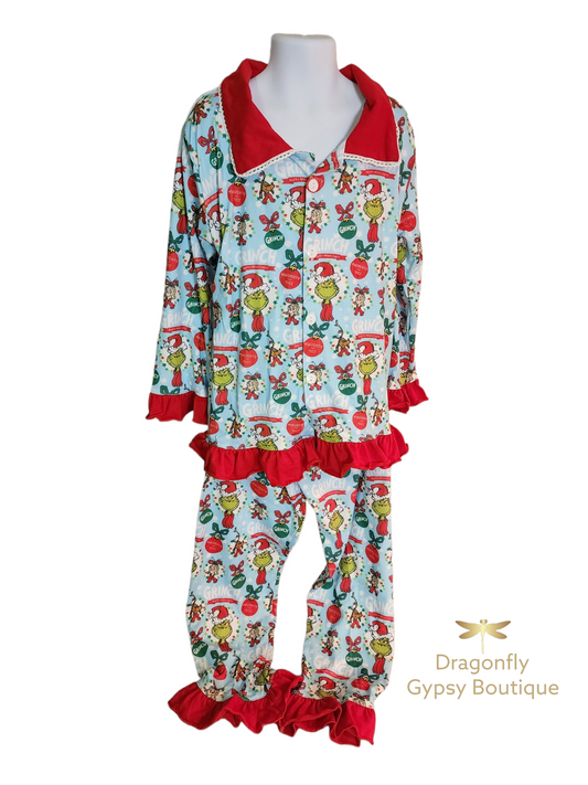 Girls Grinch PJ'S