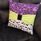 Purple and White Bats Decorative Pillow