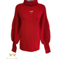 Red Sweater with Puff sleeves