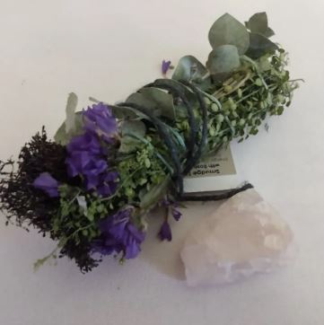 Smudge Stick with Rose Quartz