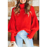 Red Sweater with Puff sleeves